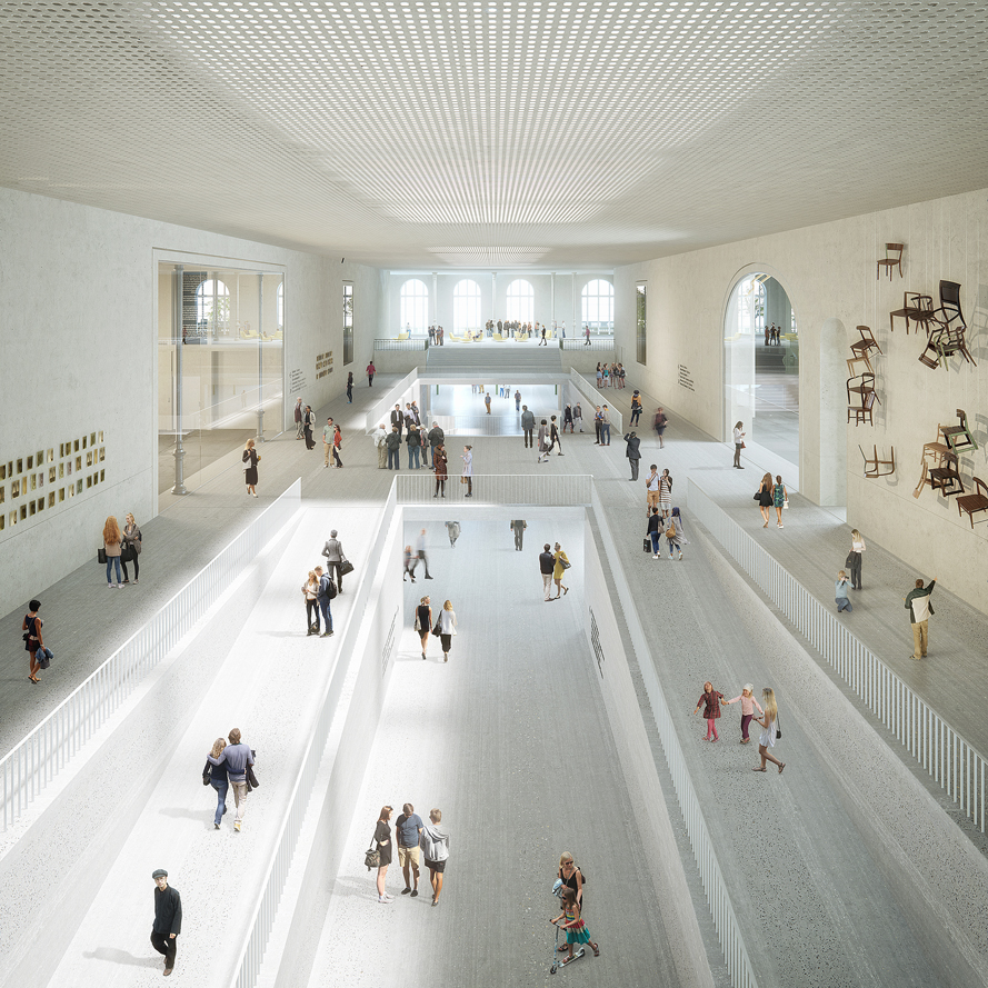 Simulation de l'interieur du futur Grand Palais