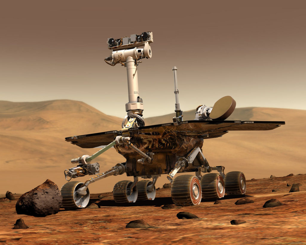 Illustration d'un des robots envoyé sur Mars