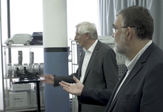 Gilles Le Borgne et Didier Michaud en visite à l'ADN