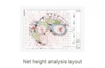 Net height analysis layout - Shanghai planetarium